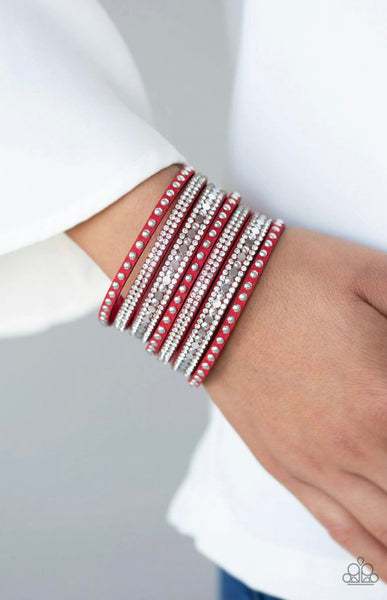 All Hustle and Hairspray- Red Urban Bracelet