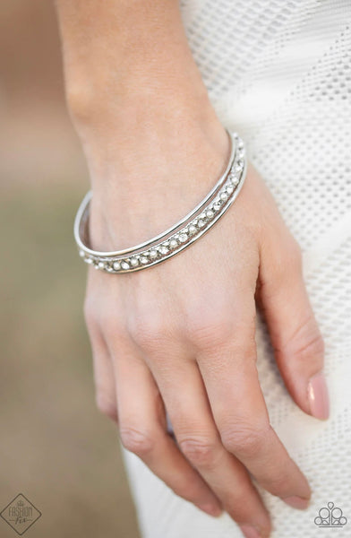 Ballroom Bauble- White Bracelet