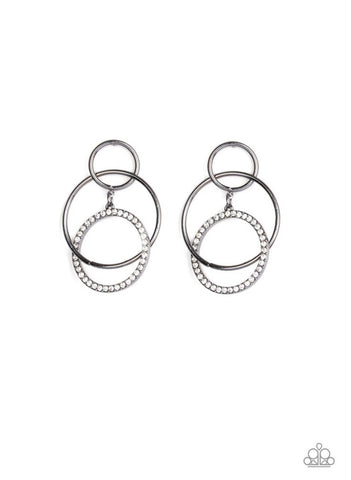 Metro Bliss- Black Post Earrings