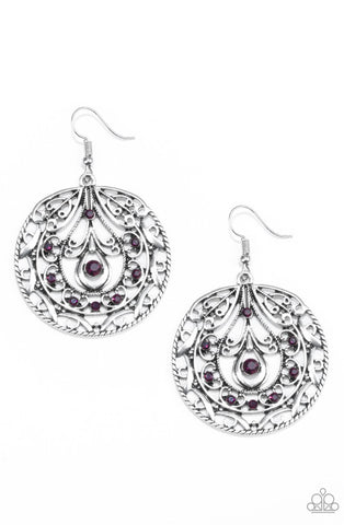 Choose To Sparkle- Purple Earrings