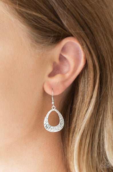 Radiantly Rugged- Silver Earrings #1235