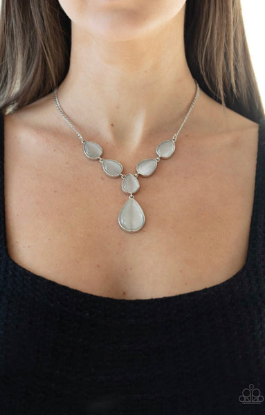 Dewy Decadence- White Necklace