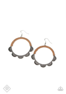 Tambourine Trend- Brown Earrings