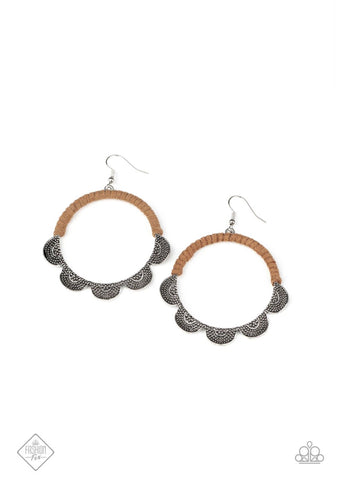Tambourine Trend- Brown Earrings