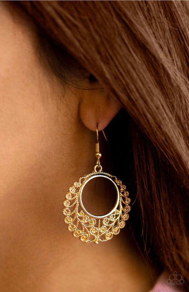 Grapevine Glamorous- Gold Earrings