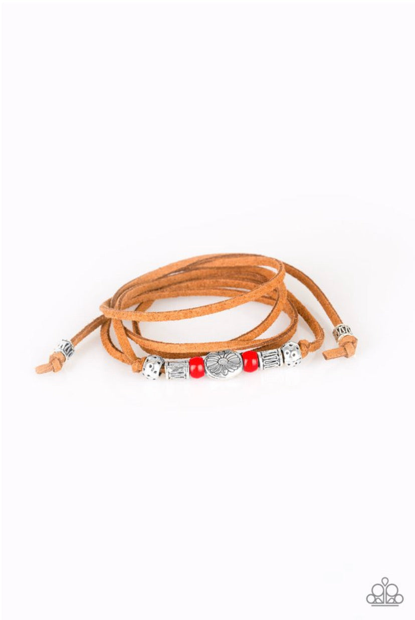 Clear A Path- Red Urban Bracelet