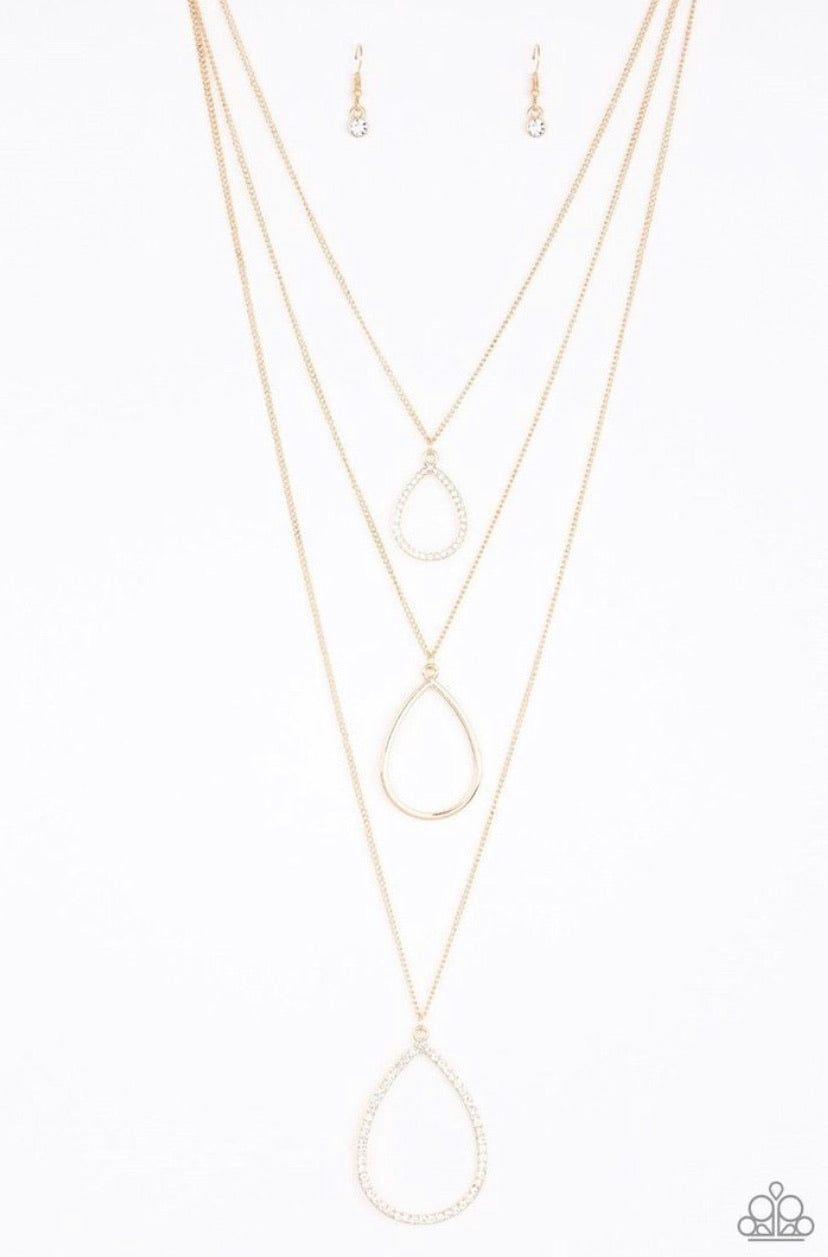 Make The World Sparkle- Gold Necklace