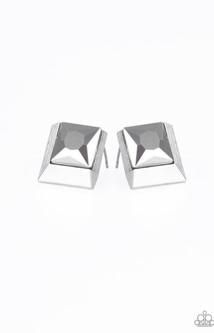 Stellar Square- Silver Post Earrings