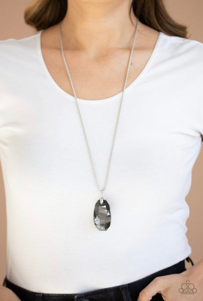 Gemstone Grandeur- Silver Necklace