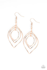 Asymmetrical Allure- Rose Gold Earrings