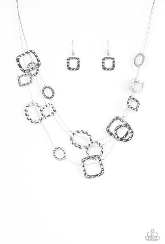 Geo-ing Strong- Silver Necklace