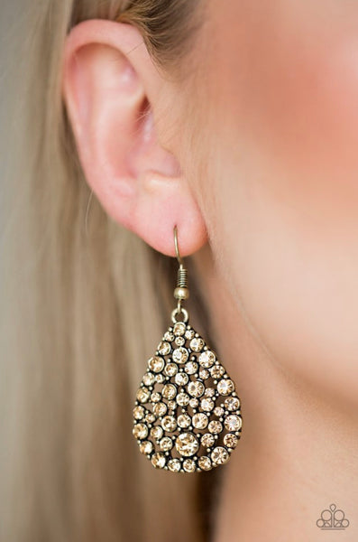 Sparkle Brighter- Brass Earrings