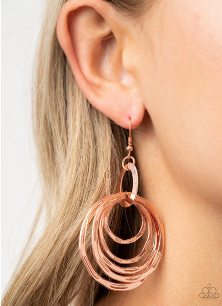 Ringing Radiance- Copper Earrings