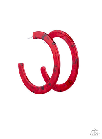 Haute Tamale- Red Hoop Earrings