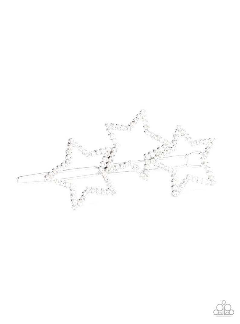 Thank My Lucky Stars- White Hair Clip