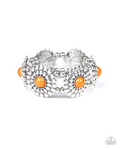 Bountiful Blossoms- Orange Bracelet