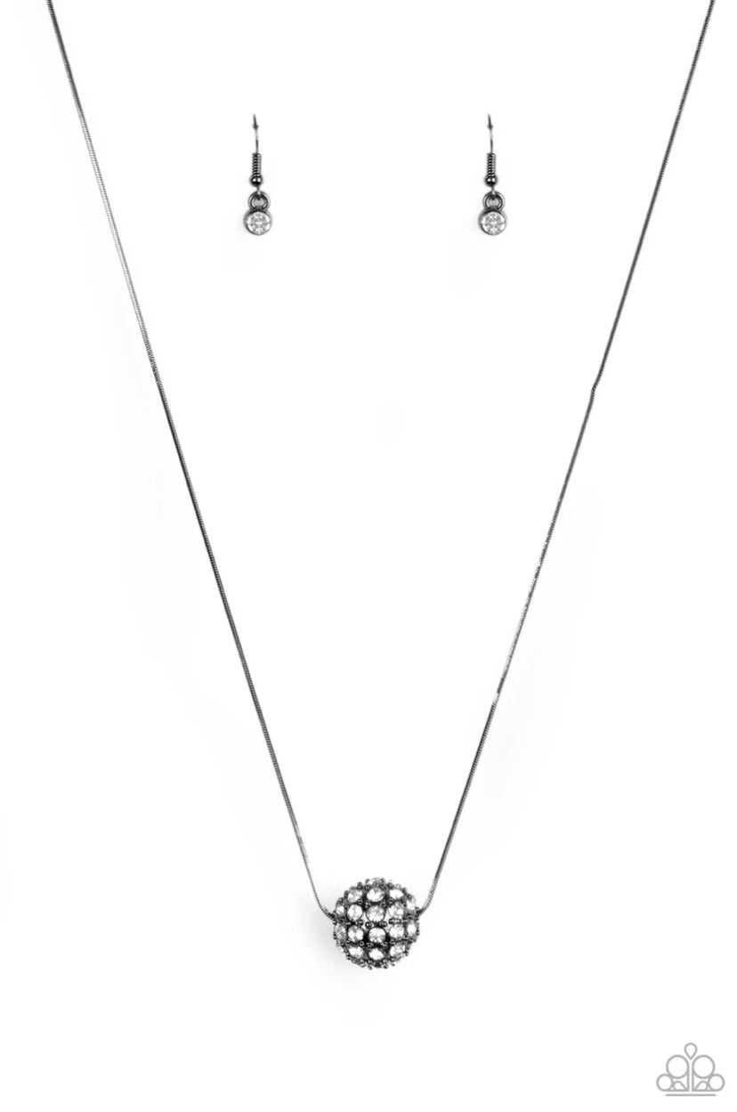 Come Out Of Your Bombshell- Gunmetal Necklace