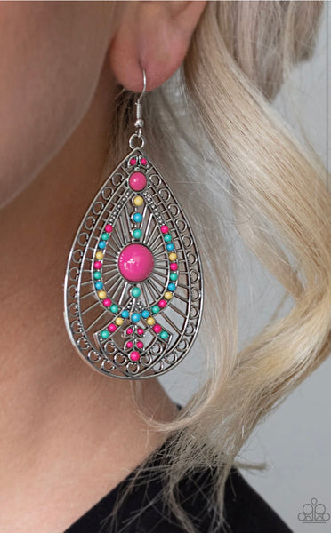 Just Dropping By- Multi Earrings #1267