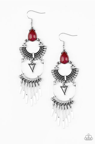 Progressively Pioneer- Red Earrings