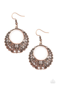 Grapevine Glamorous- Copper Earrings