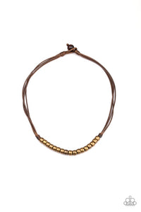 On The Treasure Hunt- Brown Urban Necklace