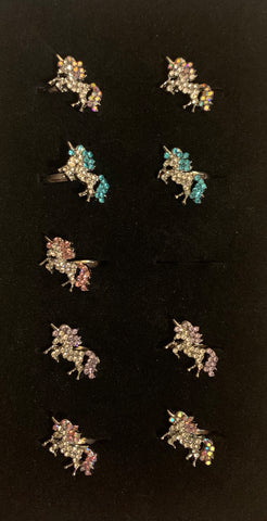 SS Unicorn Ring- Rhinestones