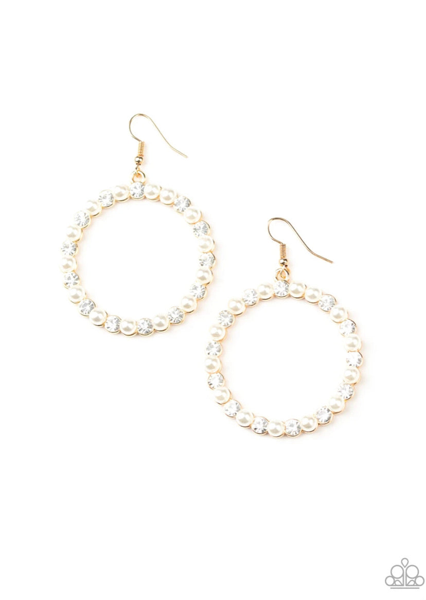 Pearl Palace- Gold Earrings