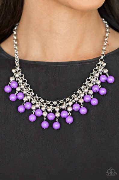 Friday Night Fringe- Purple Necklace