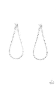 Diamond Drops- White Post Earrings
