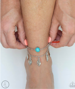 Earthy Explorer-     Blue Anklet