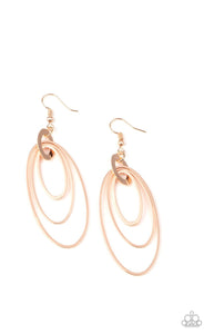 Shimmer Surge- Rose Gold Earrings