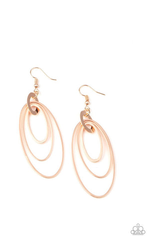 Shimmer Surge- Rose Gold Earrings