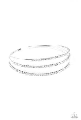 Iridescently Infatuated- White Bracelet