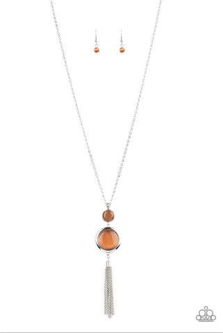 Have Some Common Sense!- Orange Necklace