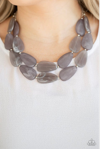 Colorfully Calming- Silver Necklace