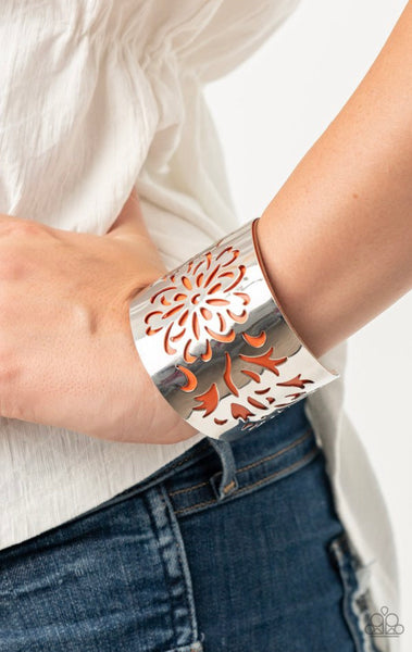 Get Your Bloom On- Orange Bracelet