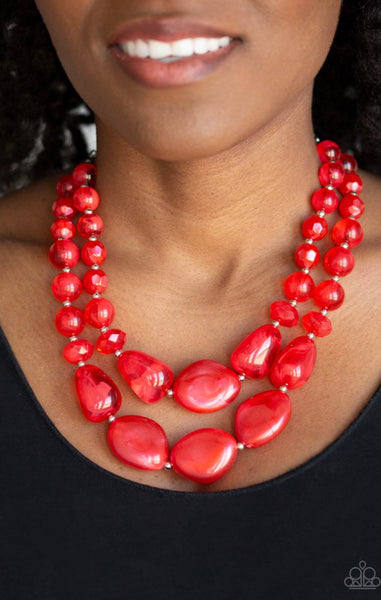 Beach Glam- Red Necklace