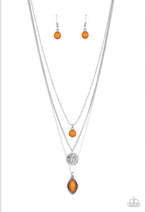 Tide Drifter- Orange Necklace