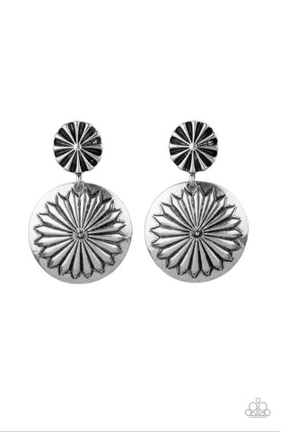 Fierce Florals- Silver Post Earrings