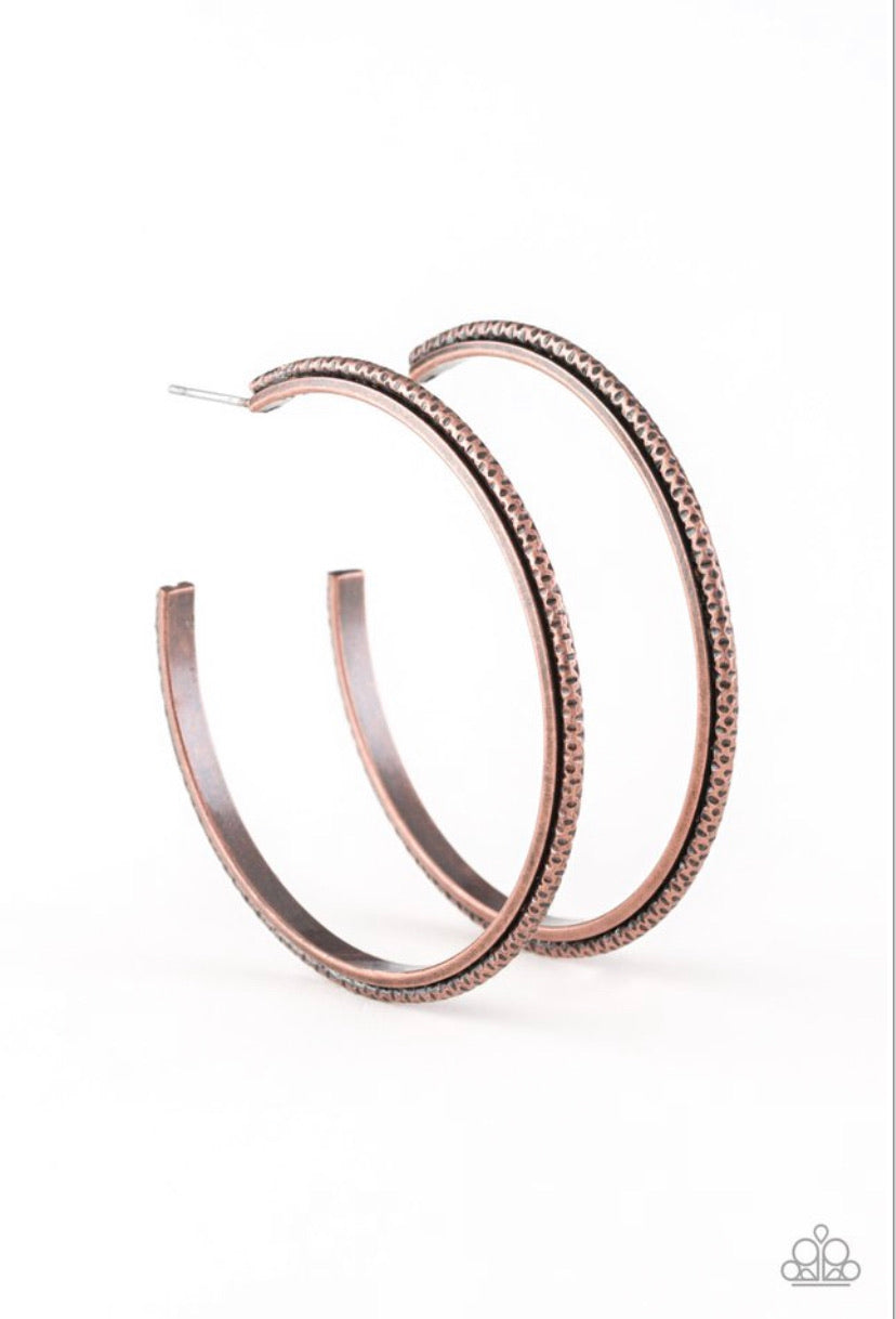 Girl Gang- Copper Hoop Earrings