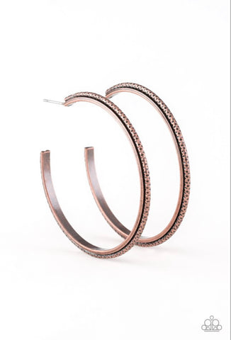 Girl Gang- Copper Hoop Earrings