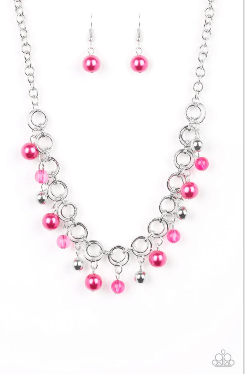 Fiercely Fancy- Pink Necklace