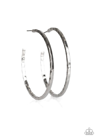 Totally Throwback- Silver Hoop Earrings