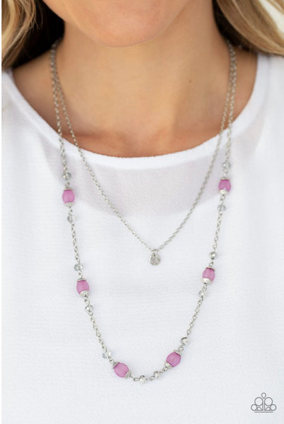 Irresistibly Iridescent- Purple Necklace