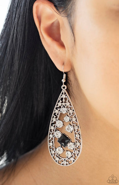 Drop-Dead Dazzle- Black Earrings