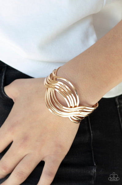 Curvaceous Curves- Gold Bracelet