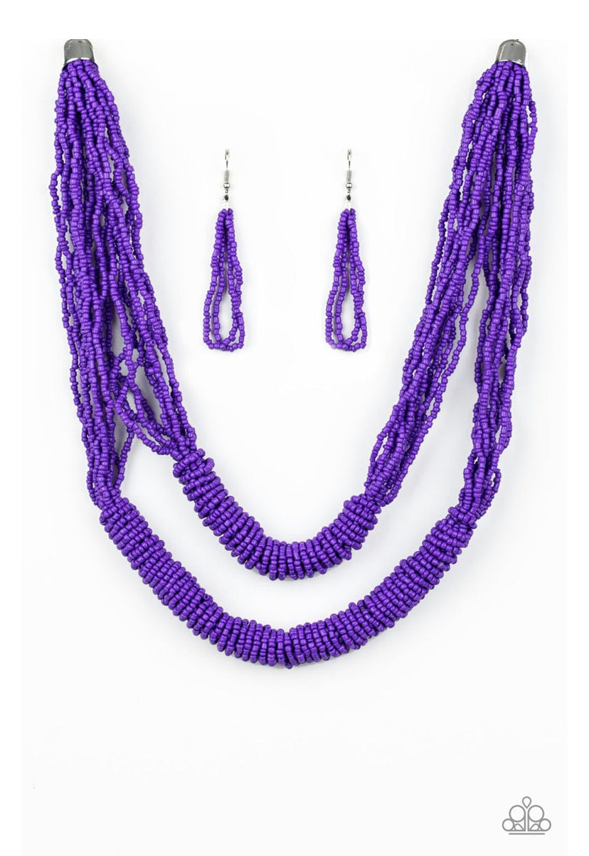 Right As Rainforest- Purple Necklace