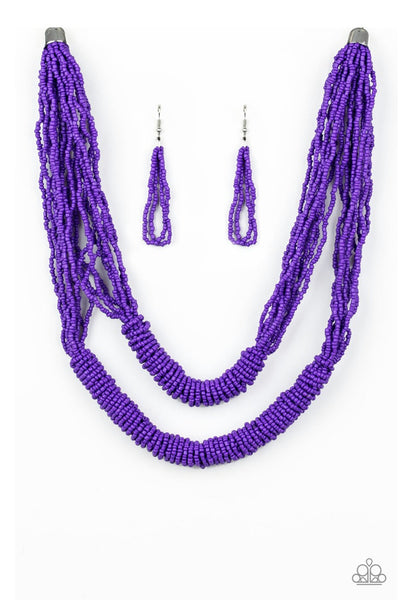 Right As Rainforest- Purple Necklace