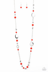 Serenely Springtime- Red Necklace