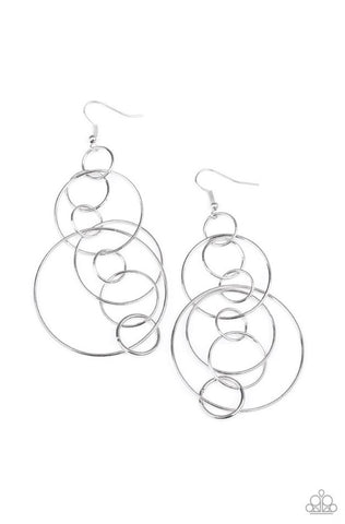 Running Circles Around You- Silver Earrings